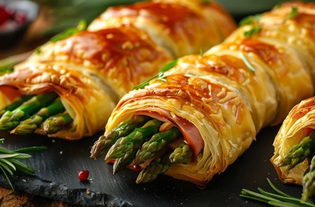 Nr. 22 – Grüner Spargel im Blätterteigmantel