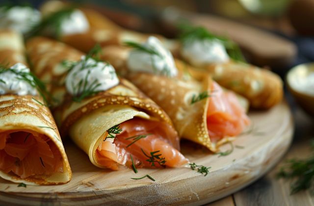 Nr. 21 – Crêpes-Röllchen mit Räucherlachs
